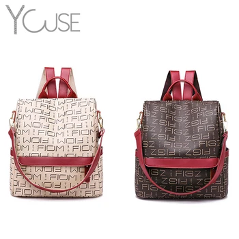 YOUSE Fashion Trends High Quality PU Leather Women Backpack Female Laptop Backpacks Letter Pattern School Backpacks Female Bags
YOUSE Fashion Trends High Quality PU Leather Women Backpack Female Laptop Backpacks Letter Pattern School Backpacks Female Bags
