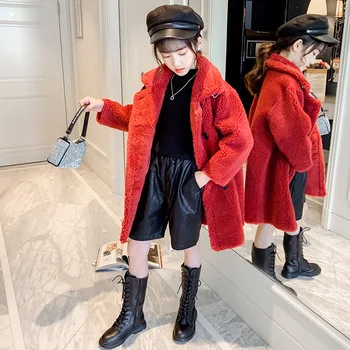 Teens Girls Coat Christmas Fur Coat Winter Fleece Thicken Kids Overcoat Fashion Warm Girls Clothes Children's Jacket Outerwear
Teens Girls Coat Christmas Fur Coat Winter Fleece Thicken Kids Overcoat Fashion Warm Girls Clothes Children's Jacket Outerwear