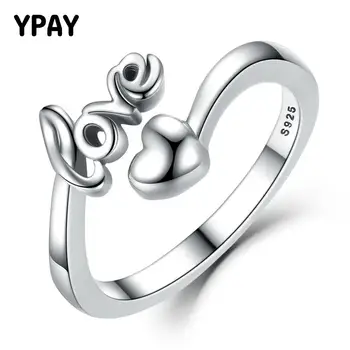 YPAY Ladies Rings Authentic 925 Sterling Silver Love and Heart Minimalist Simple Open Adjustable Ring Women Fine Jewelry YMR121
YPAY Ladies Rings Authentic 925 Sterling Silver Love and Heart Minimalist Simple Open Adjustable Ring Women Fine Jewelry YMR121