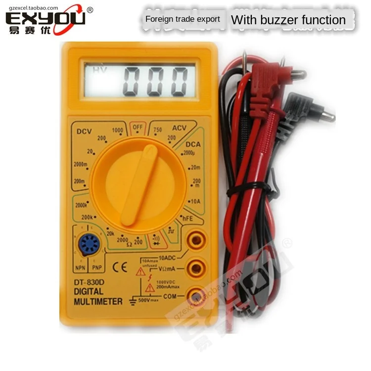Digital Multimeter DT-830D 830B Distribution Battery with Buzzing Miniature Pocket-on-hand Mini Multimeter
Digital Multimeter DT-830D 830B Distribution Battery with Buzzing Miniature Pocket-on-hand Mini Multimeter