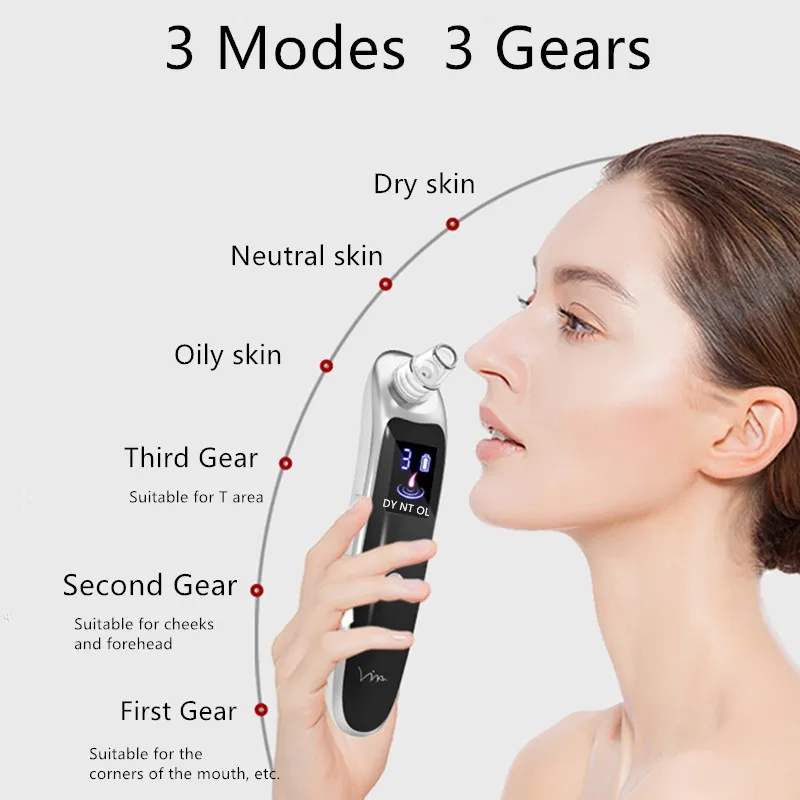 Blackhead Remover Vacuum Face Nose Acne point noir Pimple Cleaner Pore Machine Skin Facial Care Tools
Blackhead Remover Vacuum Face Nose Acne point noir Pimple Cleaner Pore Machine Skin Facial Care Tools