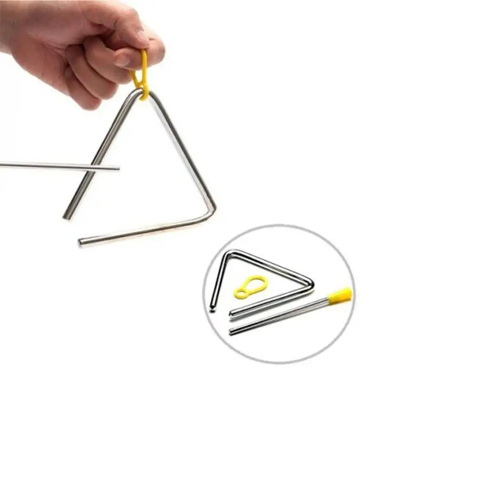 1Pc Triangle Orff Musical Instruments Band Percussion Educational Musical Triangolo for Children 4/5/6/8/10inch Hot Selling
1Pc Triangle Orff Musical Instruments Band Percussion Educational Musical Triangolo for Children 4/5/6/8/10inch Hot Selling