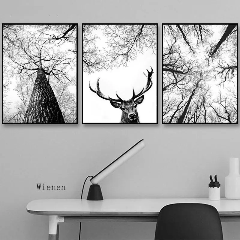 Scandinavian Forest Landscape Poster Deer Antlers Big Tree Wall Art Woodland Minimalist Canvas Painting Home Living Room Decor
Scandinavian Forest Landscape Poster Deer Antlers Big Tree Wall Art Woodland Minimalist Canvas Painting Home Living Room Decor