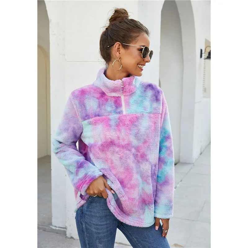 Women Sweater Rainbow Wool Hoodies Tie Dye Loose Sweater Hip Hop Lounge Wear Women Casual 2020 Autumn Street Hoodies
Women Sweater Rainbow Wool Hoodies Tie Dye Loose Sweater Hip Hop Lounge Wear Women Casual 2020 Autumn Street Hoodies