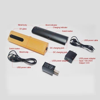 Handheld LED UV Disinfection Lamp Tube Battery Charging Portable UVC Ste Rilizer Light Stylish & Beautiful Shape Desig
Handheld LED UV Disinfection Lamp Tube Battery Charging Portable UVC Ste Rilizer Light Stylish & Beautiful Shape Desig