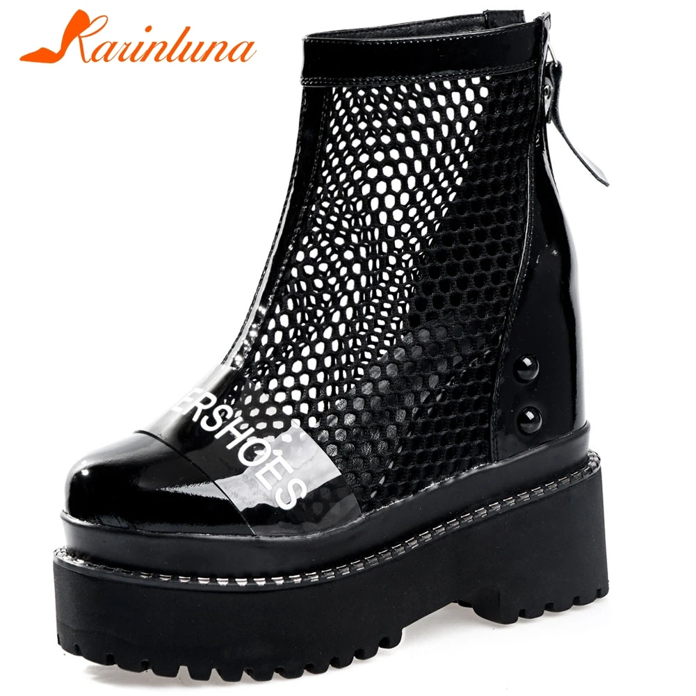 Karinluna 2020 New Arrivals Cow Leather Increasing Heels Platform Summer Shoes Woman Sandals Zip Up Comfortable Shoes Women 
Karinluna 2020 New Arrivals Cow Leather Increasing Heels Platform Summer Shoes Woman Sandals Zip Up Comfortable Shoes Women