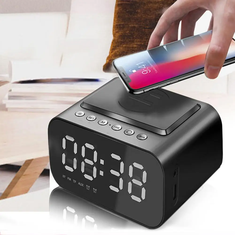 Multifunctional Speakers Wireless Charger Electronic Alarm Clock Bluetooth Speakers LED Smart Digital Clock Fast Charger Speaker
Multifunctional Speakers Wireless Charger Electronic Alarm Clock Bluetooth Speakers LED Smart Digital Clock Fast Charger Speaker