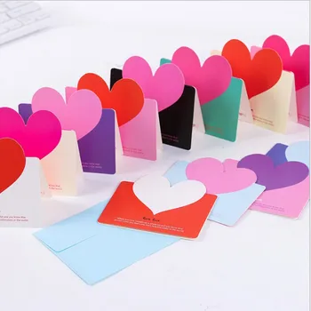 10pcs/lot Greeting fold card blessing love wedding new year lover greeting card confession party invitation 9.8*8.6CM 
10pcs/lot Greeting fold card blessing love wedding new year lover greeting card confession party invitation 9.8*8.6CM