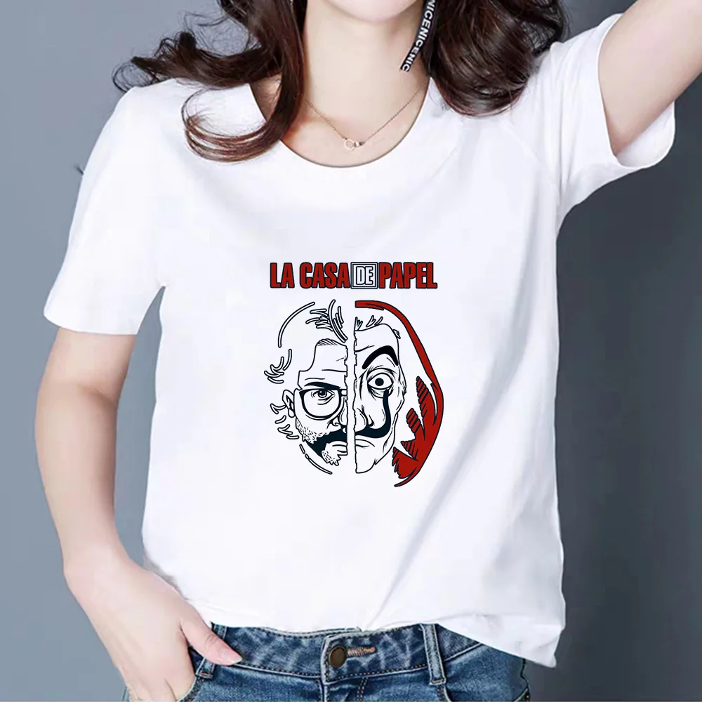 Money Heist Creepy summer T-shirts Funny Wacky Unique Female La Casa De Papel T shirts Vogue Suit Cartoon Youthful Tshirt 
Money Heist Creepy summer T-shirts Funny Wacky Unique Female La Casa De Papel T shirts Vogue Suit Cartoon Youthful Tshirt