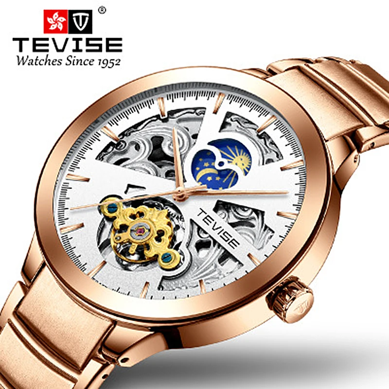 

TEVISE Top Brand Luxury Men Watch Automatic Mechanical Watches For Men Self Winding Tourbillon Male Wristwatch Relogio Masculino