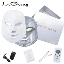 Licheng maska led terapia Photon koreański pielęgnacja skóry fototerapia pielęgnacja twarzy piękno anty trądzik wybielanie usuwanie zmarszczek skóra dokręcić(China)