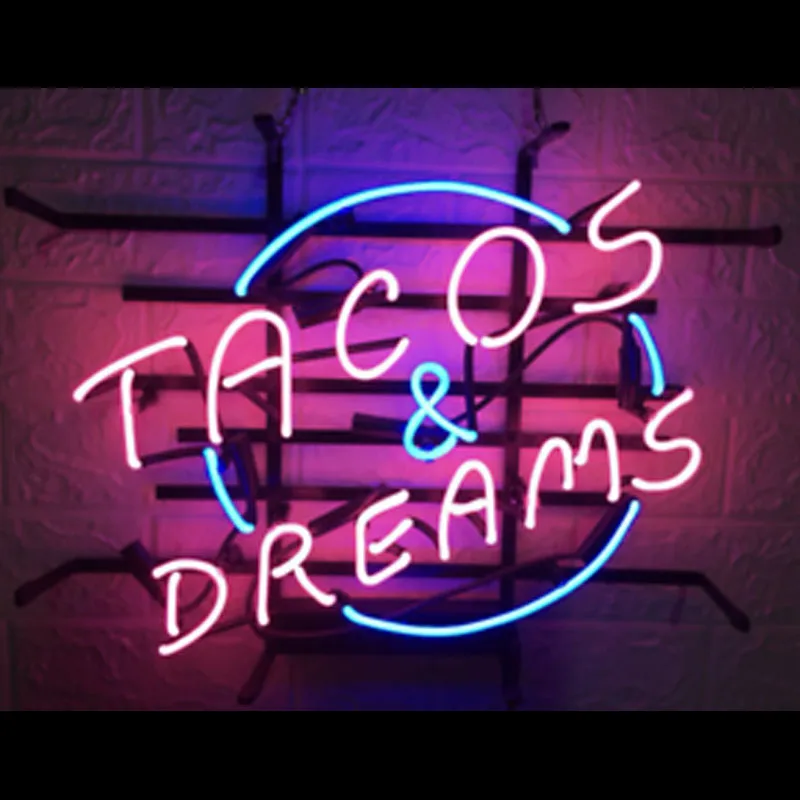 Неоновая вывеска Tacos And Dreams, неоновая настенная вывеска для пива, яркая лампа для окна, украшение дома ручной работы, Настоящая стеклянная трубка
Неоновая вывеска Tacos And Dreams, неоновая настенная вывеска для пива, яркая лампа для окна, украшение дома ручной работы, Настоящая стеклянная трубка