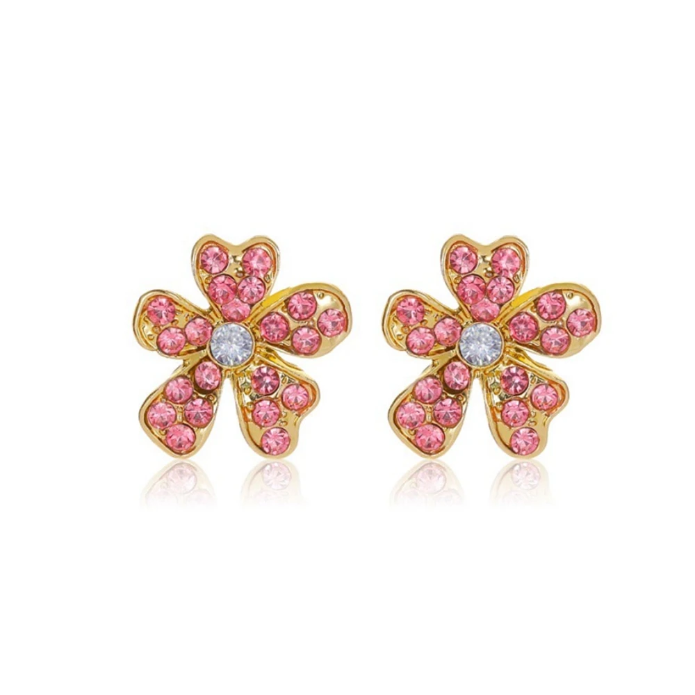 New Sweet Crystal Flower Stud Earrings French Petal Rhinestone Pink Crystal Simple Stud Ear Jewelry Women Gift
New Sweet Crystal Flower Stud Earrings French Petal Rhinestone Pink Crystal Simple Stud Ear Jewelry Women Gift