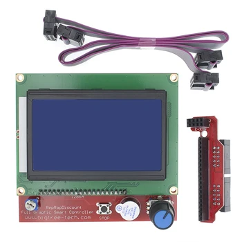 12864 Smart Controller RAMPS 1.4 LCD 12864 LCD Control Panel Blue Screen for 3D Printer LCD12864
12864 Smart Controller RAMPS 1.4 LCD 12864 LCD Control Panel Blue Screen for 3D Printer LCD12864