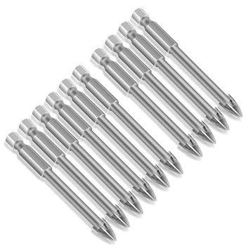 10Pcs 6mm Glass Drill Bit Set Alloy Carbide Point with 4 Cutting Edges Tile & Glass Cross Spear Head Drill Bits
10Pcs 6mm Glass Drill Bit Set Alloy Carbide Point with 4 Cutting Edges Tile & Glass Cross Spear Head Drill Bits