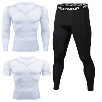 Sports Set Men's Elasticity Quick-drying T-shirt Gyms Pro Workout Clothes Three-piece Set-Compression Running Clothing Summer
Sports Set Men's Elasticity Quick-drying T-shirt Gyms Pro Workout Clothes Three-piece Set-Compression Running Clothing Summer