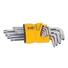 Unique Labor-saving Anti-rust Security Bit Star Keys Wrenches Short Arm Torx Star Keys Torx Key Set 9Pcs/Set
Unique Labor-saving Anti-rust Security Bit Star Keys Wrenches Short Arm Torx Star Keys Torx Key Set 9Pcs/Set