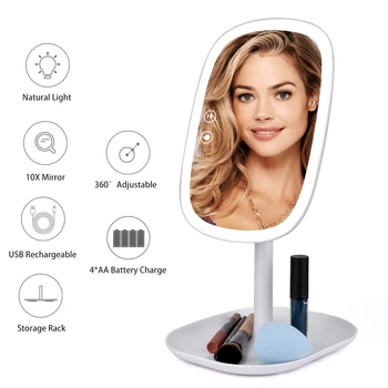 10X Makeup Mirror Storage LED Mirror Adjustable Touch Screen Dimmer USB Led Light Vanity Mirror Table Desk Cosmetic Beauty Tools
10X Makeup Mirror Storage LED Mirror Adjustable Touch Screen Dimmer USB Led Light Vanity Mirror Table Desk Cosmetic Beauty Tools