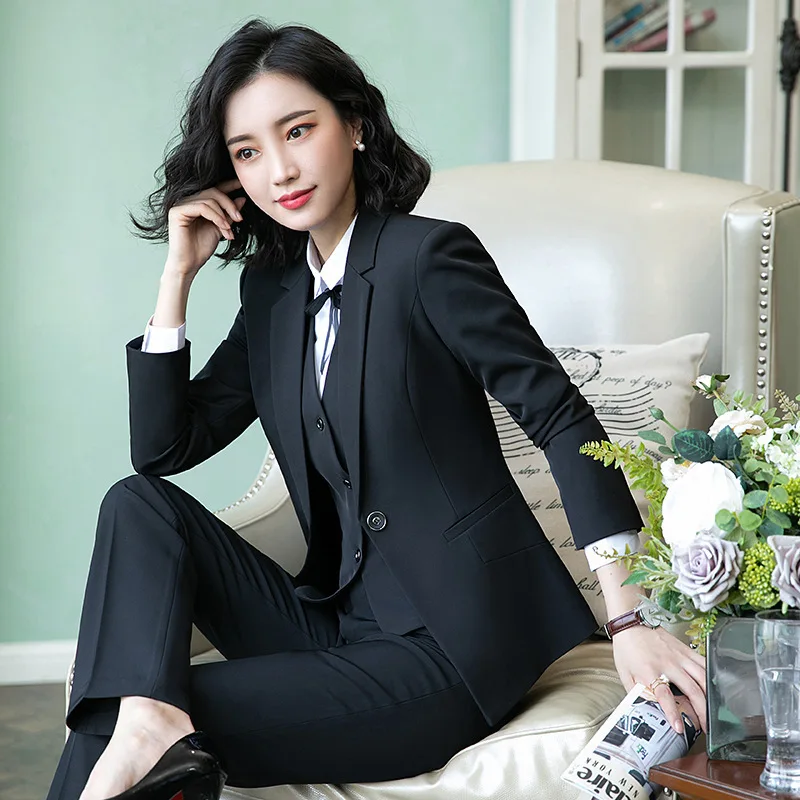 2019 Autumn OL Women Blazer Suits Single Button Jacket Femenino Ladies pant suit Female Office Work Wear interview suits
2019 Autumn OL Women Blazer Suits Single Button Jacket Femenino Ladies pant suit Female Office Work Wear interview suits