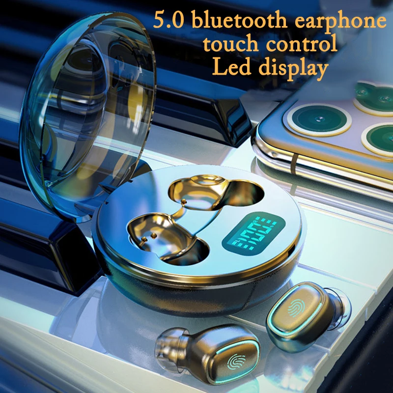 TWS Bluetooth Earphones wireless Headset Fingerprint Touch Control Music V5.0 Stereo Call HIFI In-Ear earbuds Mini Sport
TWS Bluetooth Earphones wireless Headset Fingerprint Touch Control Music V5.0 Stereo Call HIFI In-Ear earbuds Mini Sport