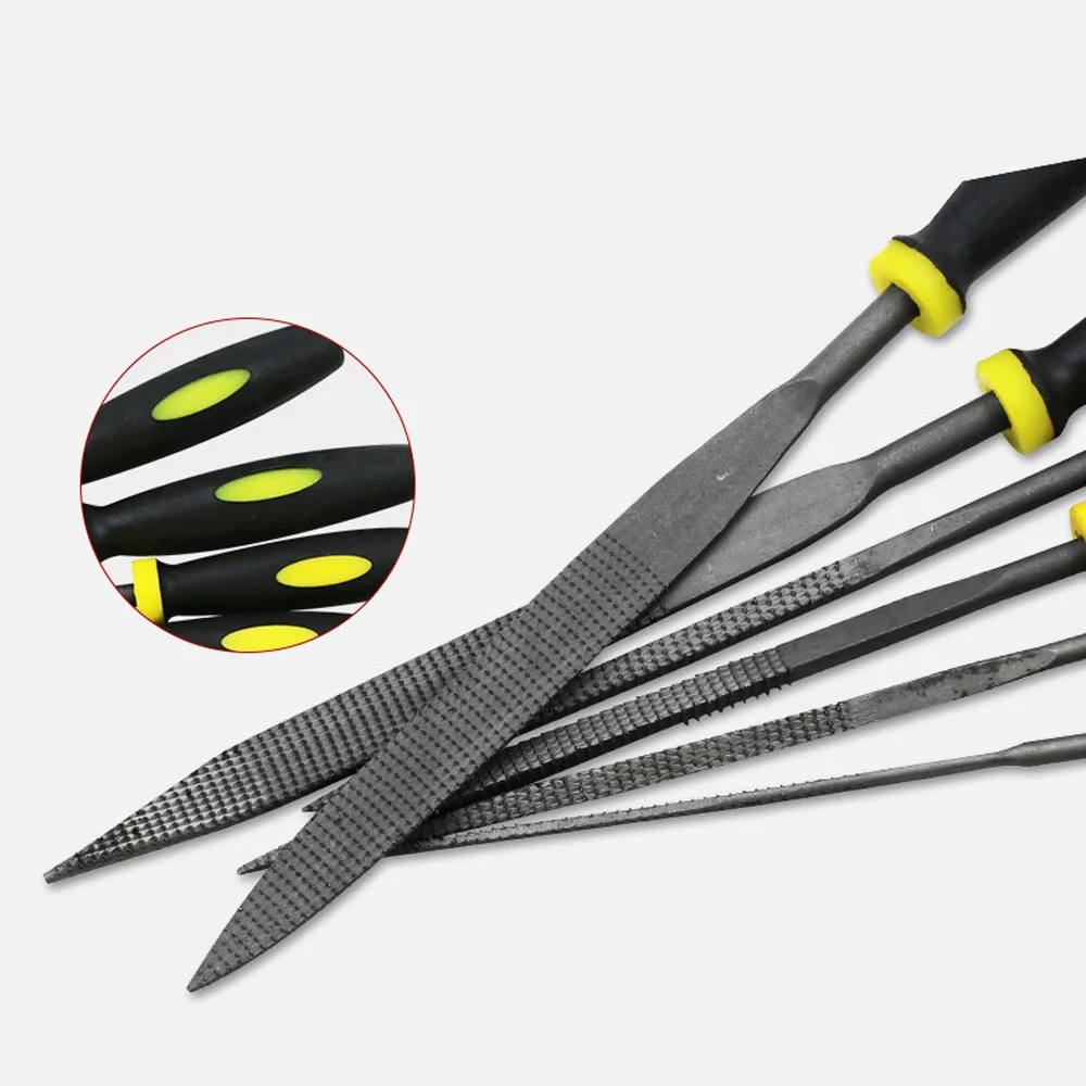 6 Pieces Hand File and Rasp Set with Ergonomic Handles Flat Round Triangle Square Files Set For Wood/Metal/Jade/Ceramic
6 Pieces Hand File and Rasp Set with Ergonomic Handles Flat Round Triangle Square Files Set For Wood/Metal/Jade/Ceramic