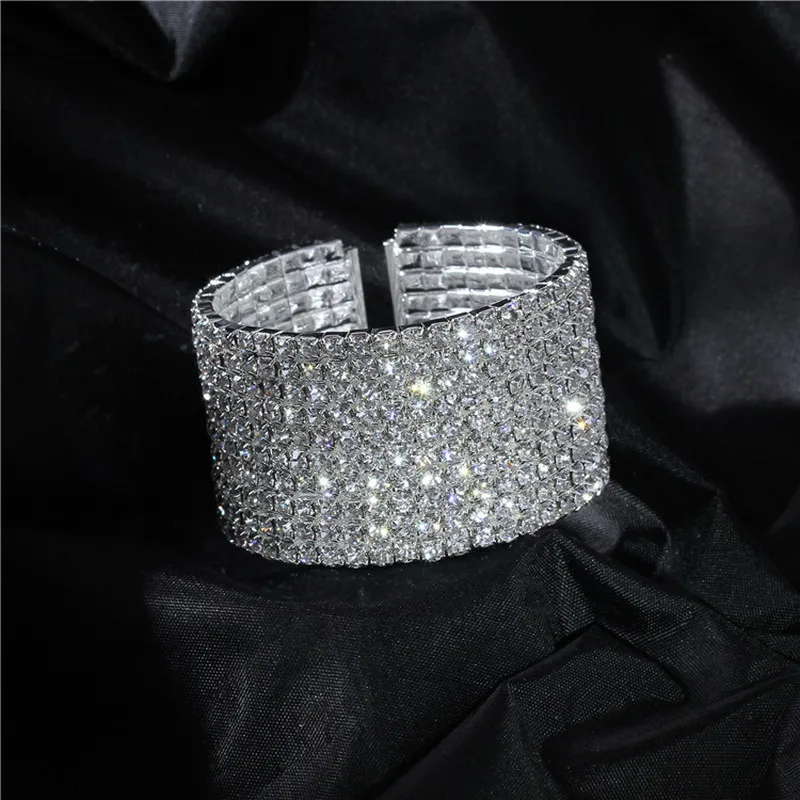 Unique Silver Zirconia Charm 3 to 10 Layers CZ Crystal Open Cuff Bangles For Women Bride Engagement Wide Wrap Bracelets Gift
Unique Silver Zirconia Charm 3 to 10 Layers CZ Crystal Open Cuff Bangles For Women Bride Engagement Wide Wrap Bracelets Gift