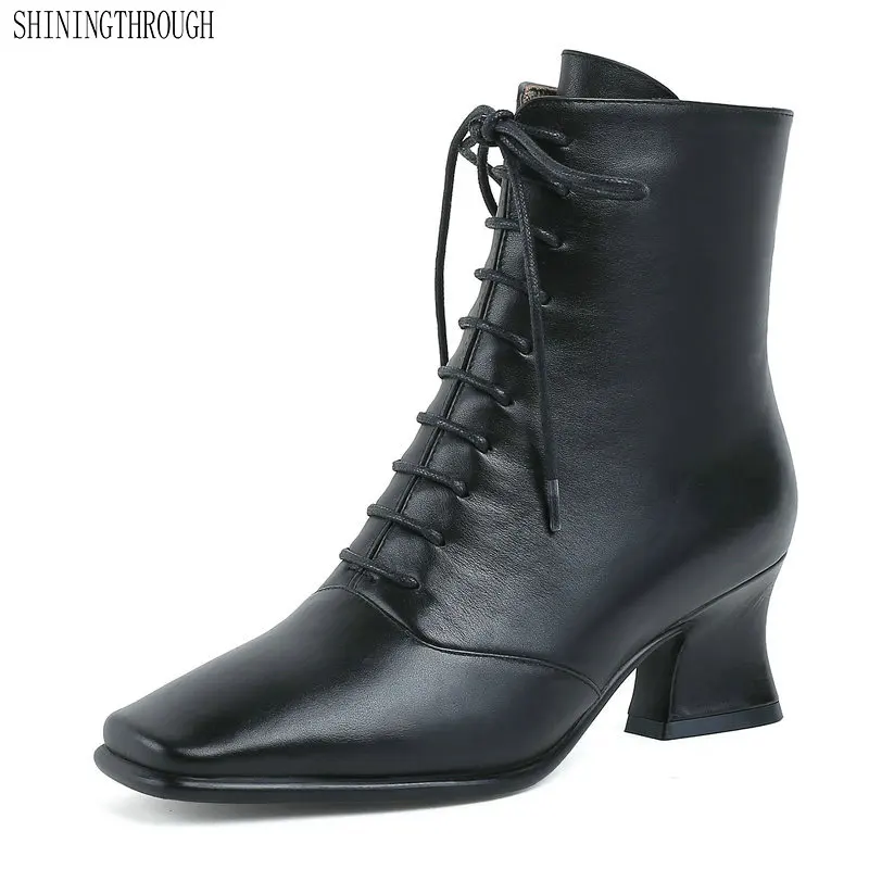 Genuine Leather square Toe high Heels Women Ankle Boots New Basic Office Casual Shoes Woman Warm Chelsea Boots
Genuine Leather square Toe high Heels Women Ankle Boots New Basic Office Casual Shoes Woman Warm Chelsea Boots