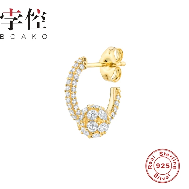 BOAKO Classic Round Earring For Women 925 Silver Earrings 2020 Korean Fashionable Stud Earring Jewelry Zircon Pendientes Brincos
BOAKO Classic Round Earring For Women 925 Silver Earrings 2020 Korean Fashionable Stud Earring Jewelry Zircon Pendientes Brincos