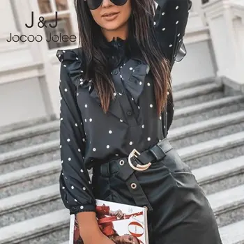Jocoo Jolee Elegant Ruffle Polka Dot Print Blouse Women O-neck Long Sleeve Shirt Female Spring Summer Casual Shirt Lady Clothing
Jocoo Jolee Elegant Ruffle Polka Dot Print Blouse Women O-neck Long Sleeve Shirt Female Spring Summer Casual Shirt Lady Clothing