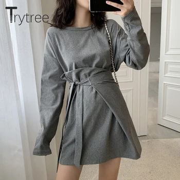 Trytree 2020 Spring Autumn Women Casual Two piece set O-neck Solid Loose Top + Skirt Mini Bandage 2 Color Fashion 2 Piece Set
Trytree 2020 Spring Autumn Women Casual Two piece set O-neck Solid Loose Top + Skirt Mini Bandage 2 Color Fashion 2 Piece Set