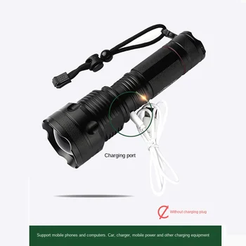USB Charging Aluminum Alloy Torch Outdoor Strong Light Super Bright Cross-Border for High-Power LED Flashlight
USB Charging Aluminum Alloy Torch Outdoor Strong Light Super Bright Cross-Border for High-Power LED Flashlight