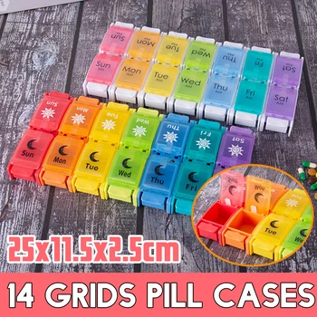 14 Grids Detachable Pills Box Travel Weekly Rainbow Pill Case Portable 7 Days Medicine Tablet Organizer Container Dispenser New
14 Grids Detachable Pills Box Travel Weekly Rainbow Pill Case Portable 7 Days Medicine Tablet Organizer Container Dispenser New