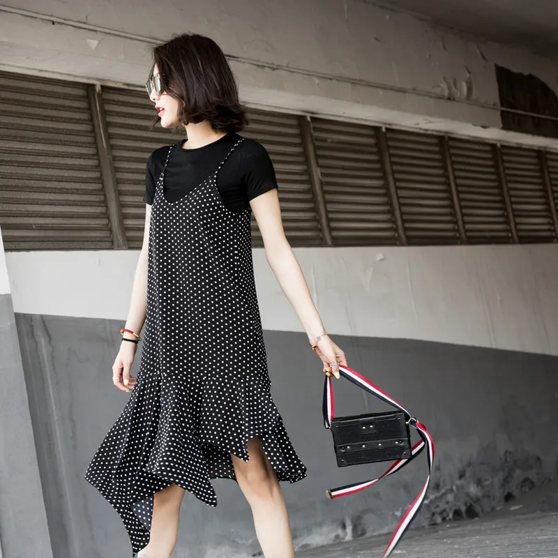 2018 New Style Western Style Slim Fit Elasticity Two-Piece Set Hem Irregular Polka Dot Strapped Dress Women's S8853
2018 New Style Western Style Slim Fit Elasticity Two-Piece Set Hem Irregular Polka Dot Strapped Dress Women's S8853