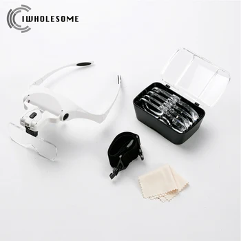 5 Lens Loupe Eyewear Magnifier With Led Lights LampInterchangeable Lens 1.0X/1.5X/2.0X/2.5X/3.5X Wearing Magnifying Glasses
5 Lens Loupe Eyewear Magnifier With Led Lights LampInterchangeable Lens 1.0X/1.5X/2.0X/2.5X/3.5X Wearing Magnifying Glasses