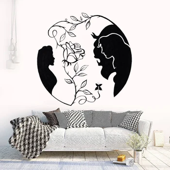 Beauty and the Beast Vinyl Wall Sticker Romantic Love Home Decoration Rose Wall Decal Vinyl Famous Movie Wall Poster JWH016
Beauty and the Beast Vinyl Wall Sticker Romantic Love Home Decoration Rose Wall Decal Vinyl Famous Movie Wall Poster JWH016
