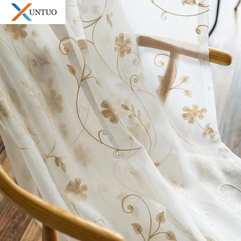 Embroidered Tulle Sheer Window Curtains for Living Room the Bedroom Kitchen Floral Voile Curtains for Window Treatments
Embroidered Tulle Sheer Window Curtains for Living Room the Bedroom Kitchen Floral Voile Curtains for Window Treatments