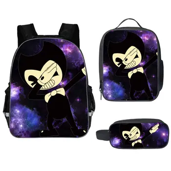 Fashion 3PCs/Set Children's Backpack Bendy and the Ink Machine Pattern School Bags Cartoon Design Tennagers Book Bags
Fashion 3PCs/Set Children's Backpack Bendy and the Ink Machine Pattern School Bags Cartoon Design Tennagers Book Bags