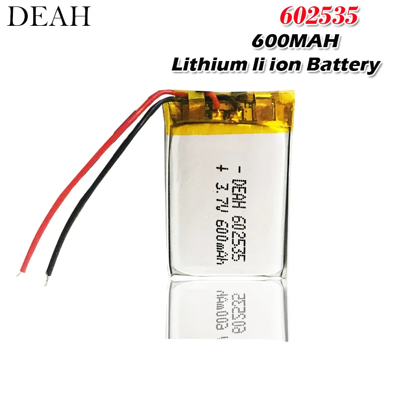 3.7V 600mAh 602535 062535 Lithium Polymer li ion Rechargeable Battery For GPS MP3 MP4 Car DVR Tachograph headphones li ion cell
3.7V 600mAh 602535 062535 Lithium Polymer li ion Rechargeable Battery For GPS MP3 MP4 Car DVR Tachograph headphones li ion cell