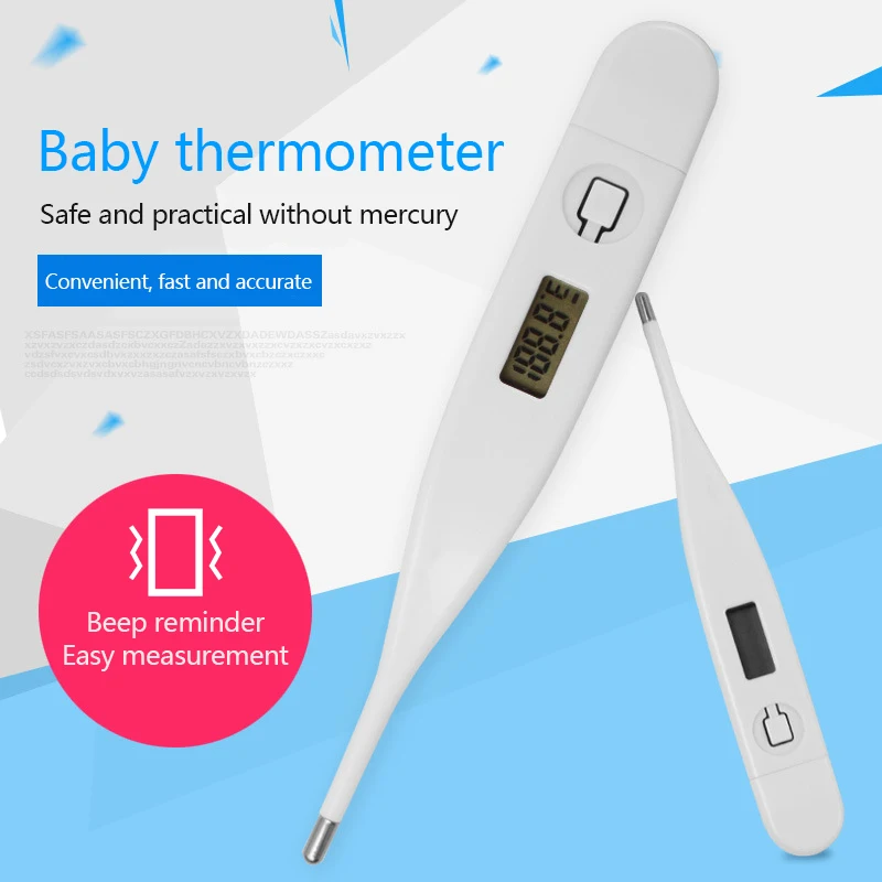 Цифровой электронный термометр для полости рта с жидкими кристаллами детский |