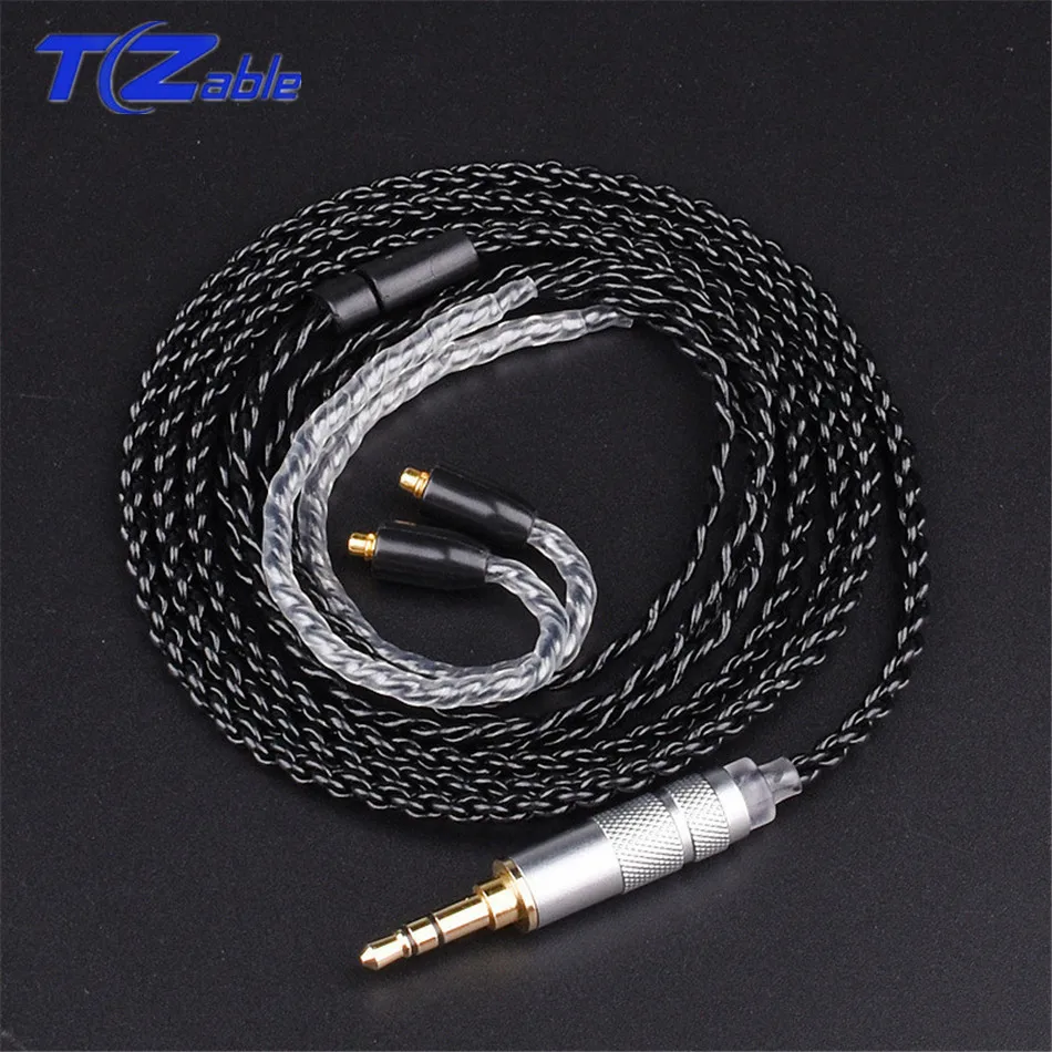 4Core Single Silver Plated HIFI Upgrade Earphone Cable 3.5mm Plug MMCX/2Pin Connector For Shure SE215 SE535 SE846 Headphone 1.2M
4Core Single Silver Plated HIFI Upgrade Earphone Cable 3.5mm Plug MMCX/2Pin Connector For Shure SE215 SE535 SE846 Headphone 1.2M