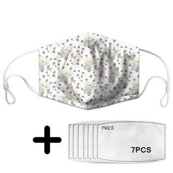 Cartoon Happy Camper Print Women Dust Protection Mask Filter with 7pcs PM2.5 Custom Face Masks for Girls Ladies Mascarillas Boca
Cartoon Happy Camper Print Women Dust Protection Mask Filter with 7pcs PM2.5 Custom Face Masks for Girls Ladies Mascarillas Boca