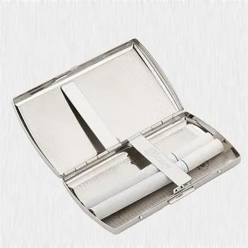 Brushed Nickel Metal 12-piece High-grade Stainless Steel Cigarette Case Mini Cigarette Case Simply Small Cigarette Case 
Brushed Nickel Metal 12-piece High-grade Stainless Steel Cigarette Case Mini Cigarette Case Simply Small Cigarette Case