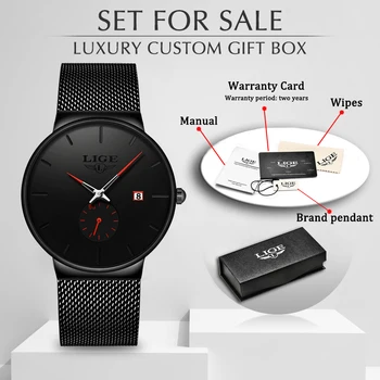 Mens Watches LIGE Full Steel Casual Waterproof Watch for Man Sport Quartz Watch Men Dress Calendar Watch Relogio Masculino 2020
Mens Watches LIGE Full Steel Casual Waterproof Watch for Man Sport Quartz Watch Men Dress Calendar Watch Relogio Masculino 2020
