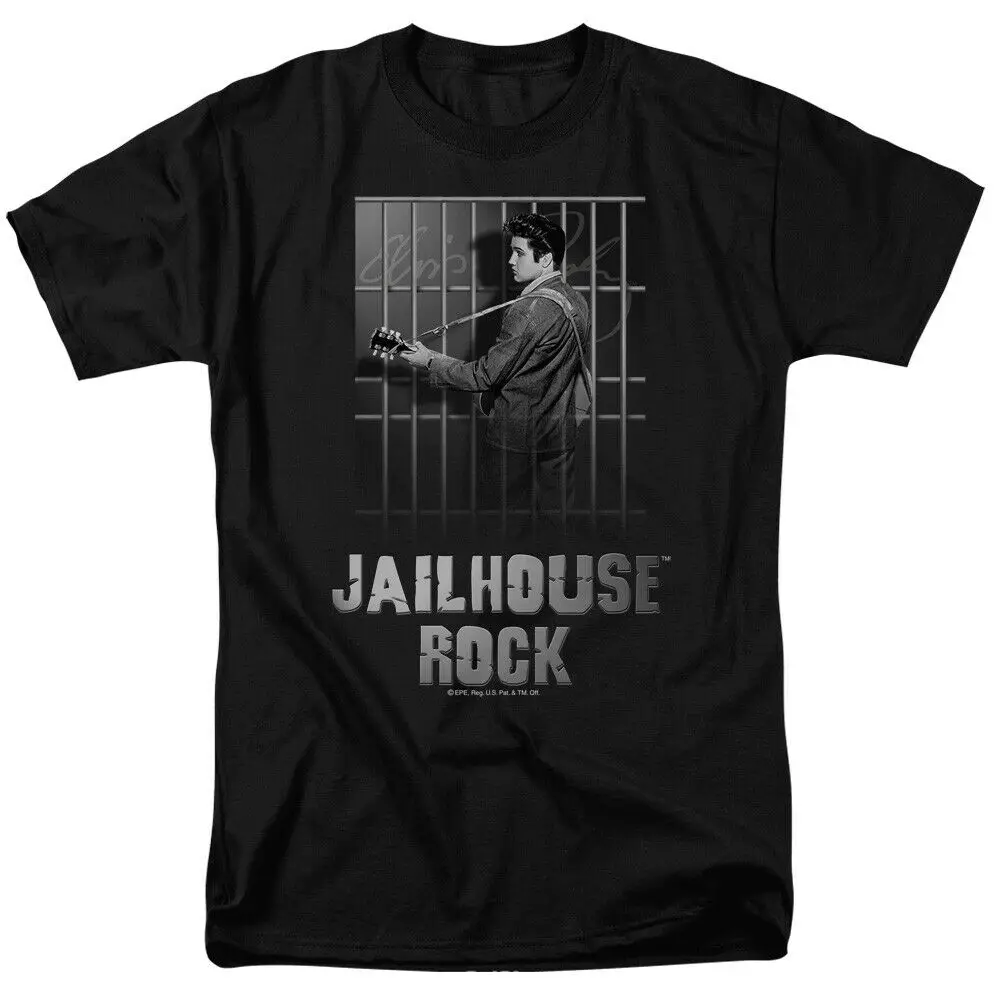 Elvis Presley T-Shirt Jailhouse Rock Black Tee Print Tee Shirts 
Elvis Presley T-Shirt Jailhouse Rock Black Tee Print Tee Shirts