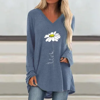 2020 Spring Summer V-neck Printed Large Size Loose-Fit Long Sleeve Casual WOMEN'S T-shirt
2020 Spring Summer V-neck Printed Large Size Loose-Fit Long Sleeve Casual WOMEN'S T-shirt