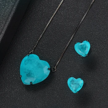 GODKI Fine Cute Chians Opal Heart Pendant Romantic Necklace+Dangle Earrings Jewelry Set for Women Bridal Wedding Jewelry Sets 
GODKI Fine Cute Chians Opal Heart Pendant Romantic Necklace+Dangle Earrings Jewelry Set for Women Bridal Wedding Jewelry Sets