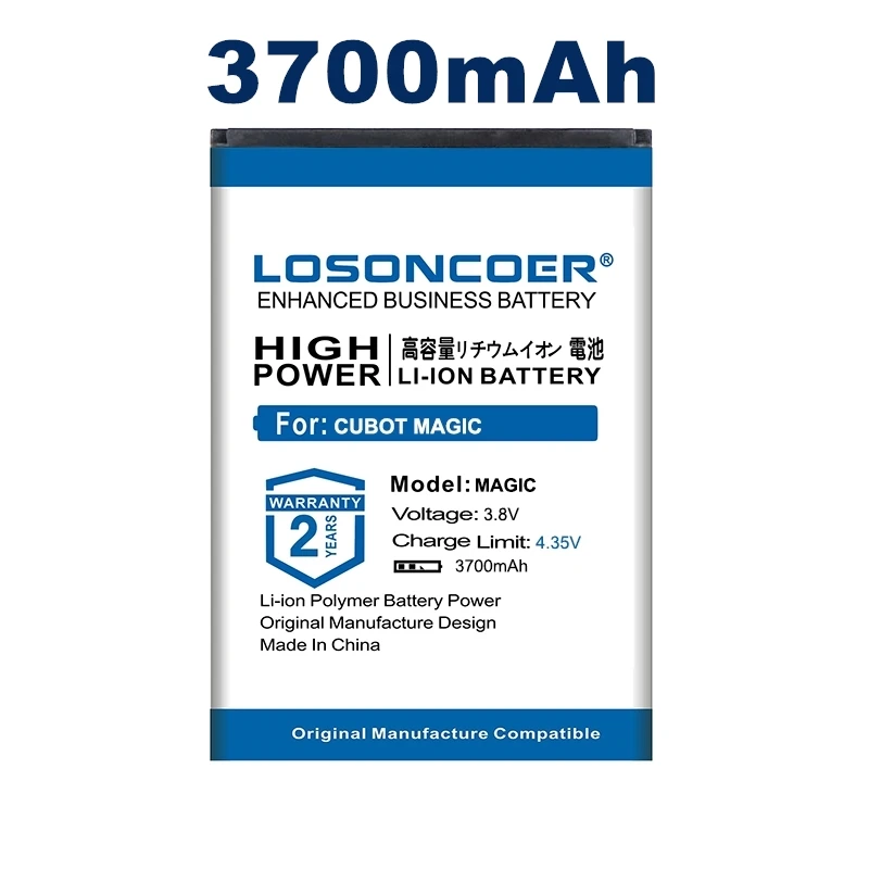 MAGIC 3700mAh High Quality Battery For Cubot Magic Batterie Bateria Accumulator AKKU ACCU PIL Mobile Phone Batteries
MAGIC 3700mAh High Quality Battery For Cubot Magic Batterie Bateria Accumulator AKKU ACCU PIL Mobile Phone Batteries