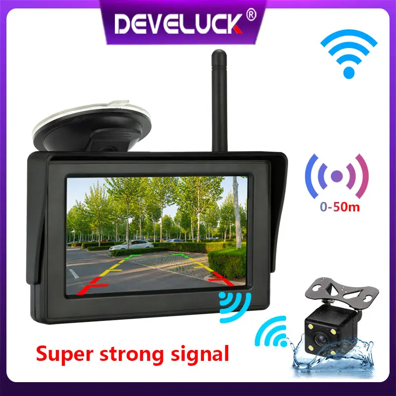 4.3 inch Wireless Car Monitor Backup HD Camera Rear View Parking monitoring system for Pickup Truck Minivan 12V Reversing Image
4.3 inch Wireless Car Monitor Backup HD Camera Rear View Parking monitoring system for Pickup Truck Minivan 12V Reversing Image