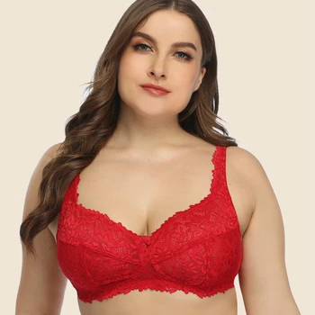 New Red Unlined Mesh Bras Lace Underwear Women Embroidery Wire Free Thin Sexy Lingerie Push Up Floral C D E F G Plus Size
New Red Unlined Mesh Bras Lace Underwear Women Embroidery Wire Free Thin Sexy Lingerie Push Up Floral C D E F G Plus Size