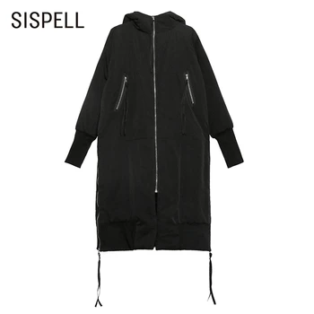 SISPELL Pure Color With Hood Women's Down Coat Long Sleeve With Hat Oversized Hem Slit For Female Coats 2020 Fashion Winter Tide 
SISPELL Pure Color With Hood Women's Down Coat Long Sleeve With Hat Oversized Hem Slit For Female Coats 2020 Fashion Winter Tide